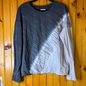 Aerie OFFLINE Charcoal Tie Dye Long Sleeve Shirt